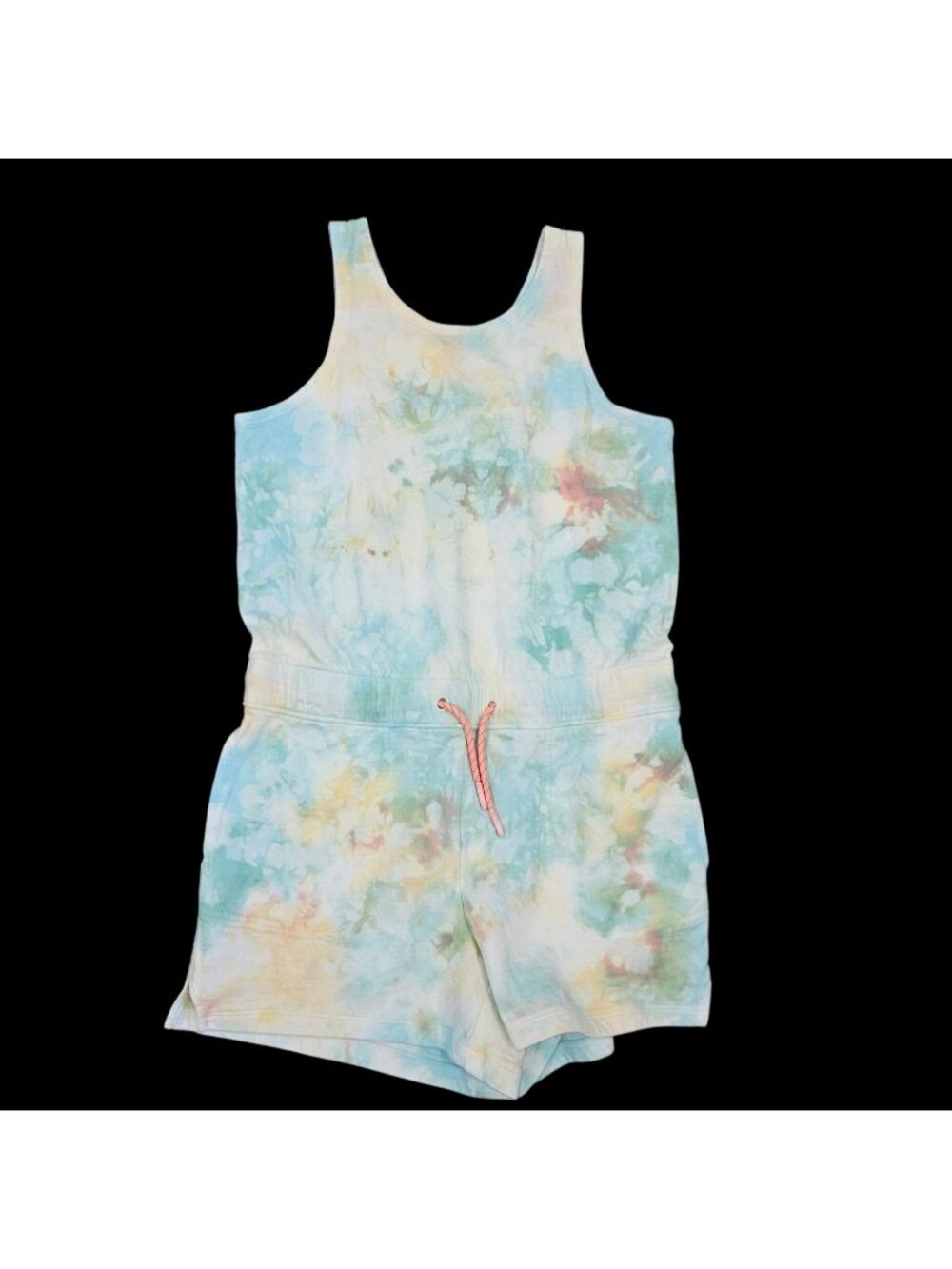 Athleta Girl Romper Tiedye Size 8/10 Havin A Great Time Organic Cotton